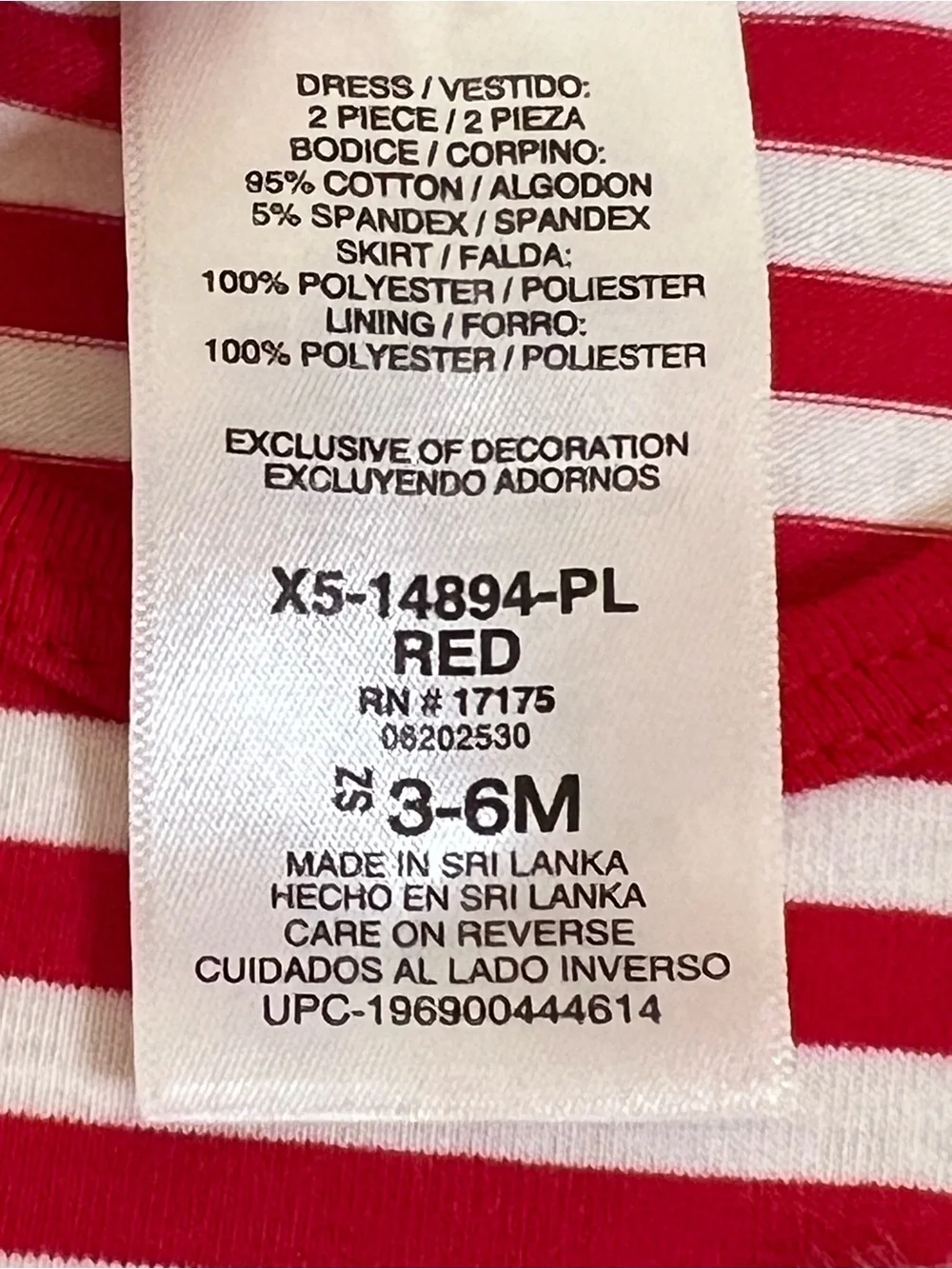 Bonnie Baby Red White Santa Tulle Tutu with leggings size 3-6 month